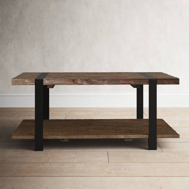 17 Stories Feickert Two-Tone Coffee Table with Lower Storage 17 Stories Feickert Two-Tone Coffee Table with Lower Storage